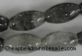 CCQ346 15.5 inches 15*25mm rice cloudy quartz beads wholesale