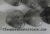 CCQ384 15.5 inches 20*20mm heart cloudy quartz beads wholesale