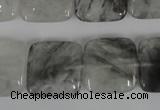 CCQ411 15.5 inches 18*18mm square cloudy quartz beads wholesale