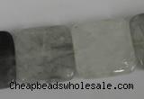 CCQ412 15.5 inches 20*20mm square cloudy quartz beads wholesale