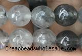 CCQ582 15.5 inches 8mm faceted round cloudy quartz beads wholesale