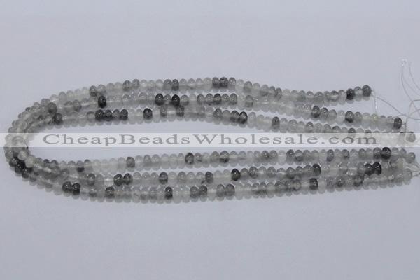 CCQ66 15.5 inches 4*6mm rondelle cloudy quartz beads wholesale