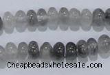 CCQ67 15.5 inches 5*8mm rondelle cloudy quartz beads wholesale