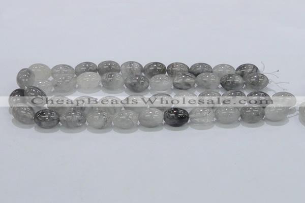 CCQ82 15.5 inches 13*18mm rice cloudy quartz beads wholesale