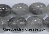 CCQ83 15.5 inches 15*20mm rice cloudy quartz beads wholesale