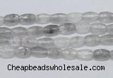 CCQ88 15.5 inches 4*7mm faceted rice cloudy quartz beads wholesale