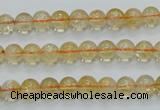 CCR02 15.5 inches 7mm round natural citrine gemstone beads wholesale