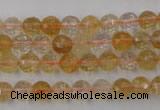 CCR152 15.5 inches 7mm faceted round natural citrine gemstone beads