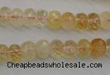 CCR162 15.5 inches 7*10mm faceted rondelle natural citrine beads