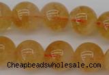 CCR168 15.5 inches 12mm round natural citrine beads wholesale