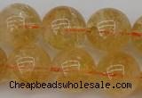 CCR169 15.5 inches 14mm round natural citrine beads wholesale