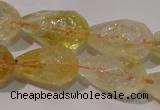 CCR212 15.5 inches 13*18mm faceted teardrop citrine gemstone beads