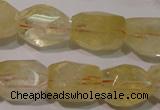 CCR215 15.5 inches 15*20mm faceted nuggets natural citrine beads