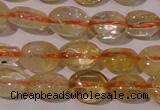 CCR228 15.5 inches 6*9mm oval natural citrine gemstone beads