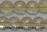 CCR302 15.5 inches 8mm round AB-color natural citrine beads