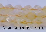 CCR311 15.5 inches 6mm faceted nuggets citrine gemstone beads