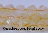 CCR312 15.5 inches 8mm faceted nuggets citrine gemstone beads