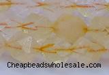 CCR314 15.5 inches 12mm faceted nuggets citrine gemstone beads