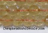 CCR340 15.5 inches 6mmm faceted round citrine beads wholesale