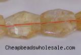 CCR352 15*20mm - 20*25mm faceted freeform natural citrine beads