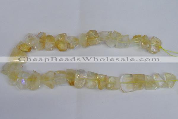 CCR355 15.5 inches 13*18mm - 15*20mm freeform natural citrine beads