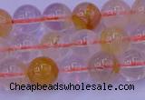 CCR362 15.5 inches 8mm round citrine beads wholesale