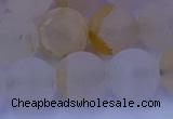 CCR374 15.5 inches 12mm round matte citrine beads wholesale