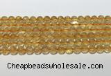 CCR379 15.5 inches 8mm round citrine gemstone beads wholesale