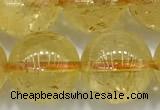 CCR384 15 inches 12mm round citrine beads wholesale