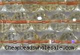 CCR391 15 inches 7mm faceted round citrine beads wholesale