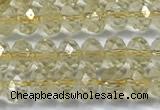 CCR395 15 inches 3*4mm faceted rondelle citrine beads