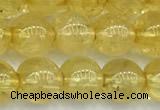 CCR400 15 inches 8mm round citrine beads, 2mm hole