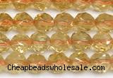 CCR415 15 inches 6mm faceted nuggets citrine beads