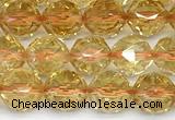 CCR416 15 inches 8mm faceted nuggets citrine beads