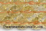 CCR417 15 inches 10mm faceted nuggets citrine beads