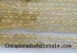 CCR420 15 inches 2mm faceted round citrine beads