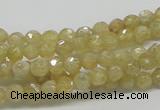 CCR82 15.5 inches 6mm faceted round citrine gemstone beads wholesale