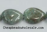 CCS101 15.5 inches 18*25mm flat teardrop African chrysocolla beads