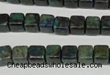 CCS154 15.5 inches 8*8mm cube dyed chrysocolla gemstone beads