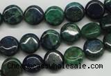 CCS160 15.5 inches 10mm flat round dyed chrysocolla gemstone beads