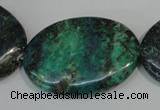 CCS169 15.5 inches 25*35mm oval dyed chrysocolla gemstone beads