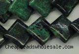 CCS178 15.5 inches 16*16mm diamond dyed chrysocolla gemstone beads