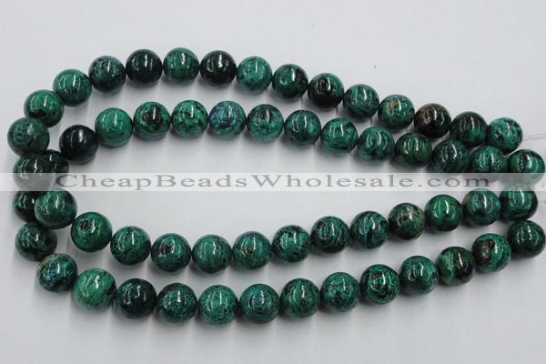 CCS206 15.5 inches 14mm round natural Chinese chrysocolla beads