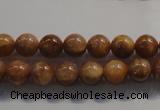 CCS352 15.5 inches 8mm round AB grade natural golden sunstone beads