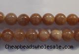 CCS362 15.5 inches 8mm round A grade natural golden sunstone beads