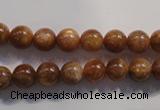 CCS372 15.5 inches 8mm round AA grade natural golden sunstone beads