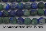 CCS541 15.5 inches 6mm round matte dyed chrysocolla beads