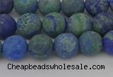 CCS542 15.5 inches 8mm round matte dyed chrysocolla beads