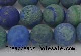 CCS544 15.5 inches 12mm round matte dyed chrysocolla beads