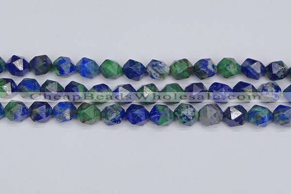 CCS549 15.5 inches 12mm faceted nuggets dyed chrysocolla beads